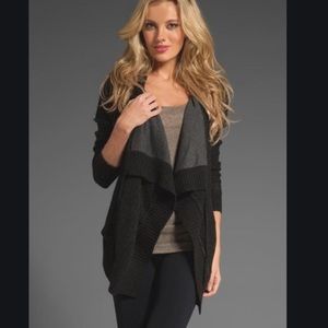 Vince wool blend cotton lined string tied cardigan